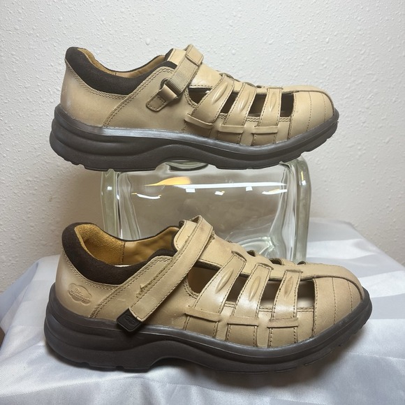Dr. Comfort Women's Breeze Diabetic Fisherman Style Sandal Tan Size 7.5 Wide - Picture 1 of 7